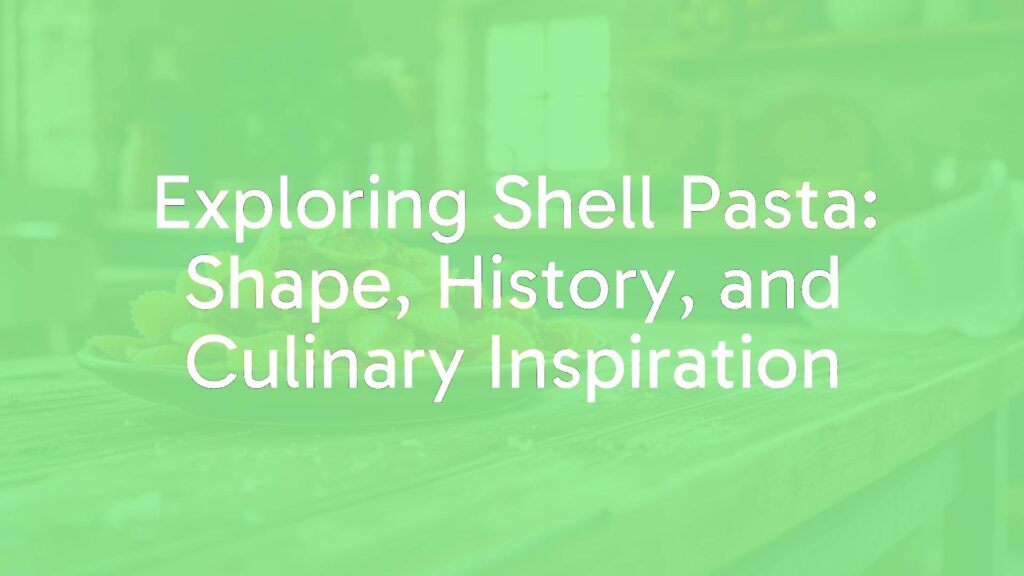 Delicious shell pasta on a wooden table, golden brown with sauce, rustic Italian kitchen background, warm lighting, realistic.