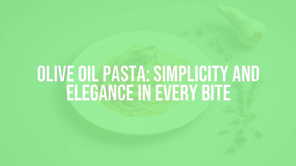 A plate of spaghetti in olive oil with garlic and herbs, elegant and minimalistic, soft lighting, realistic.