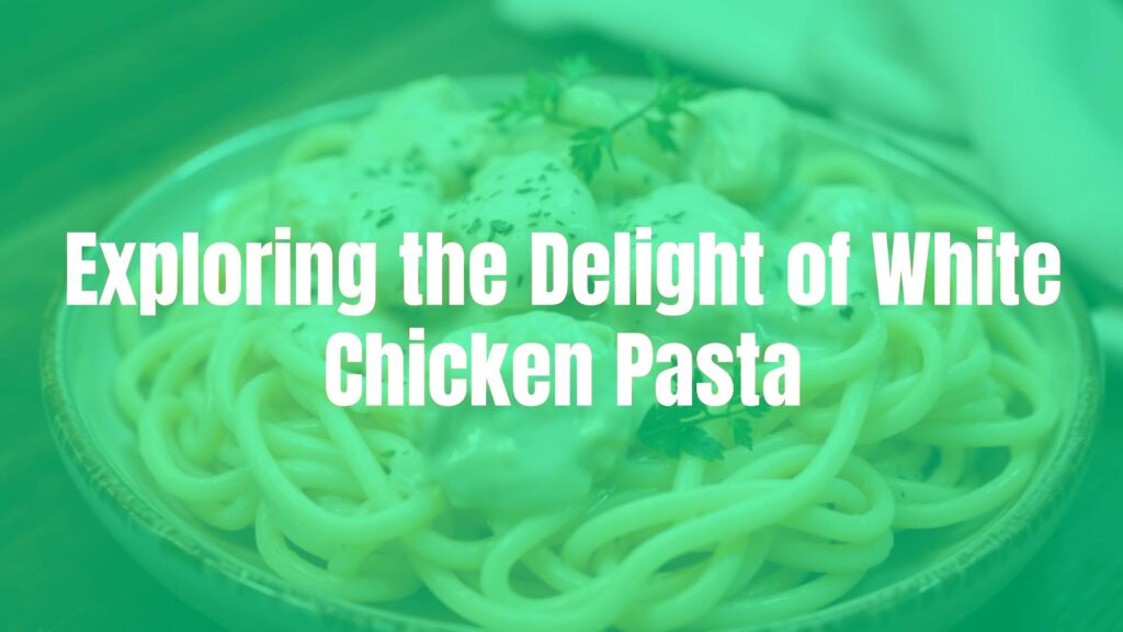 A creamy white chicken pasta dish with tender chicken pieces, rich Parmesan sauce, and perfectly cooked fettuccine, garnished with fresh herbs, warm and inviting lighting, realistic.
